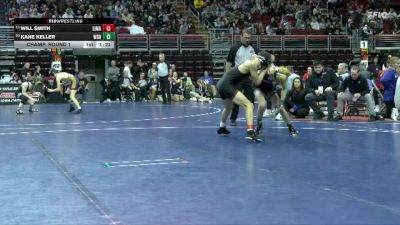 3A-120 lbs Champ. Round 1 - Will Smith, Linn-Mar vs Kane Keller, Waverly-Shell Rock