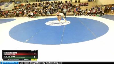 184 lbs Champ. Round 1 - Devin Rogers, Carthage College vs Kalyn Jahn, University Of Wisconsin-La Crosse