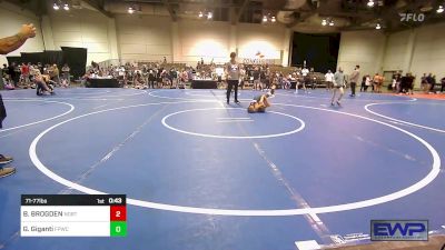 71-77 lbs Consolation - BAKER BROGDEN, North DeSoto Wrestling Academy vs Griffin Giganti, Fort Polk Wrestling Club