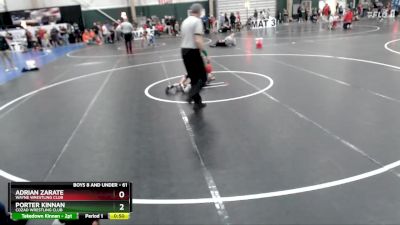 61 lbs Semifinal - Porter Kinnan, Cozad Wrestling Club vs Adrian Zarate, Wayne Wrestling Club