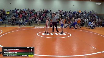 87 lbs Round 2 - Vincent Akerman, Hartselle vs Aiden Friedman, Chelsea Middle School