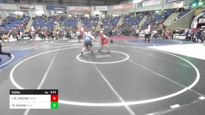 200 lbs Round Of 16 - Naithyn Ditchen, Crowley County vs Stetson Coulier, Bluejays