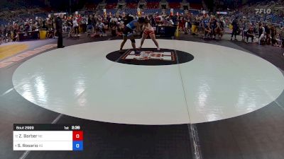 155 lbs Quarters - Zoey Barber, NE vs Sage Rosario, KS