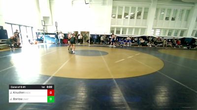 174 lbs Consi Of 8 #1 - Joshua Knudten, Michigan vs Joshua Barlow, Unattached- UPJ