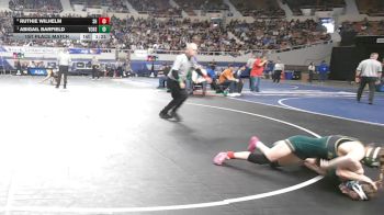 109-D2 1st Place Match - Abigail Barfield, Yuma Catholic High School vs Ruthie Wilhelm, Show Low High School