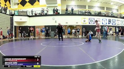 110 lbs Quarterfinal - Logan Schwarzkopf, Elite Athletic Club vs Bryson Kirk, Warren Wrestling Academy