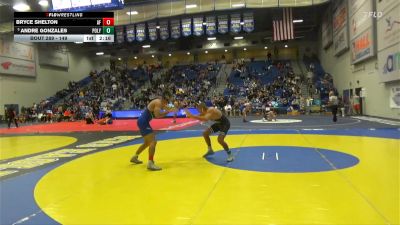 149 lbs Cons. Round 5 - Andre Gonzales, Cal Poly vs Bryce Shelton, Air Force