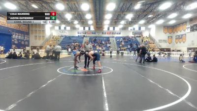 175 Gold Cons. Round 1 - Justin Gutierrez, Braddock vs Cole Manning, Wakulla Hs