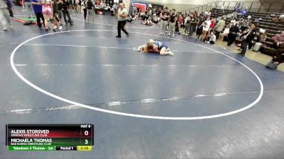 170 lbs Cons. Round 4 - Michaela Thomas, Bad Karma Wrestling Club vs Alexis Storsved, Mandan Wrestling Club