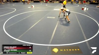 152 Championship Bracket Cons. Round 3 - Josiah Solliday, St. Thomas Academy vs William Romero, St. Francis