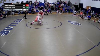 116-124 lbs Round 2 - Aaron Braun, Morgantown High School vs Jameson Hare, Morgantown Mohigans
