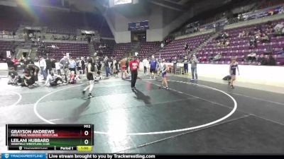 96-97 lbs Round 2 - Leilani Hubbard, Widefield Wrestling Club vs Grayson Andrews, Pikes Peak Warriors Wrestling