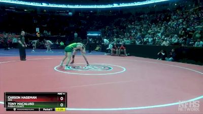 144-4A Semifinal - Tony Macaluso, Pueblo County vs Carson Hageman, Erie