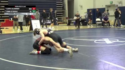 150 lbs Champ. Round 1 - Finn O`Toole, Iowa City, Liberty vs Laith Alawneh, Iowa City, City High