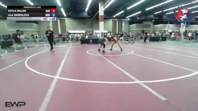 110 lbs Semifinal - Kayla Miller, Global Wrestling Club vs Lila Breedlove, Borger High School Wrestling