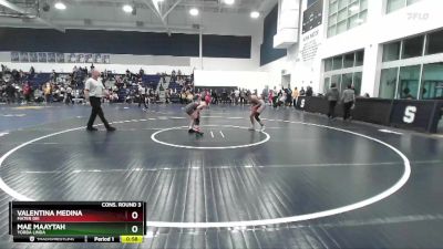 115 lbs Cons. Round 3 - Mae Maaytah, Yorba Linda vs Valentina Medina, Mater Dei