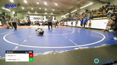 49 lbs Rr Rnd 5 - Jantzen Duran, Jay Wrestling Club vs Johnny Weisinger, Wyandotte Youth Wrestling