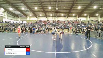 128-131 lbs Round 3 - Alexis Berg, Charger Wrestling Club vs Milly Richens, Uintah Girls Wrestling