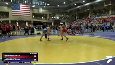 160 lbs Cons. Round 2 - Waylon Redman, AR vs Abram Davidson, IL