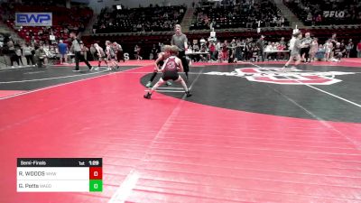 52 lbs Semifinal - RYDER WOODS, Warhorse Wrestling Club vs Garrett Potts, Wagoner Takedown Club