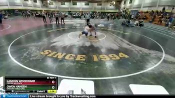 132 lbs Semifinal - Owen Hansen, Gregory Wrestling vs Landon Woodward, Custer Wildcats