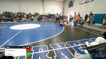 92 lbs Quarterfinal - Kaleb Labadie, Wagoner Takedown Club vs Elijah Lake, R.A.W.