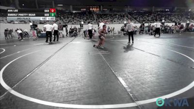 83 lbs 3rd Place - Ava Lee, CacheWrestlingClub vs Emerly Pretty Bear, Harrah Little League Wrestling