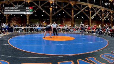 285 lbs Quarters & 1st Wb (16 Team) - Branson Mathews, Sonoraville vs Grayson Outlaw, Columbus