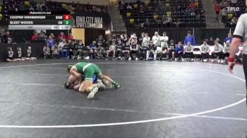 157 lbs Quarterfinal - Cooper Weinberger, Waukee Northwest vs Blest Woods, Iowa City, West