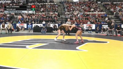 G - 120 lbs 1st Place Match - Bella Downing, Flathead (Kalispell) (Girls) vs Taylor Lay, Helena Capital (Girls)