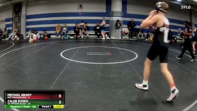 120 lbs Round 4 (8 Team) - Caleb Kosko, U2 Uprising Black vs Michael Brady, Mat Assassins Red