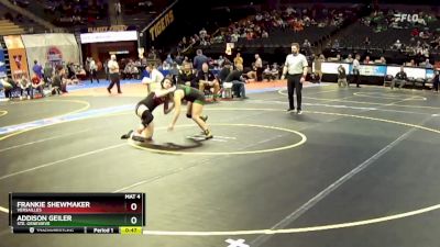 125 Class 1 lbs Cons. Round 2 - Addison Geiler, Ste. Genevieve vs Frankie Shewmaker, Versailles