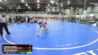 144 lbs Placement (4 Team) - Thomas Salinas, NORTH CAROLINA WRESTLING FACTORY - RED vs Stetson Collins, BELIEVE TO ACHIEVE