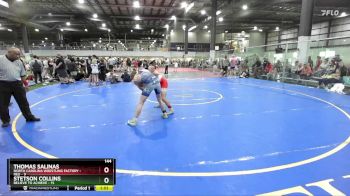 144 lbs Placement (4 Team) - Thomas Salinas, NORTH CAROLINA WRESTLING FACTORY - RED vs Stetson Collins, BELIEVE TO ACHIEVE
