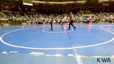 58 lbs Consi Of 16 #2 - Rowen Jones, Bridge Creek Youth Wrestling vs Eli Hunt, Tulsa North Mabee Stampede