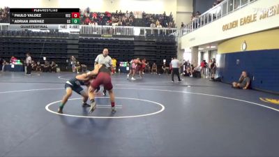 125 lbs Quarterfinal - Paulo Valdez, Victor Valley College vs Adrian Jimenez, Cerritos College
