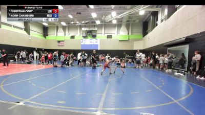 74 lbs 3rd Place - Christian Cory, Level Up Wrestling Center vs Korr Chambers, Rockmart Takedown Club