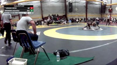 132 lbs Champ. Round 1 - Adaias Ortiz, Lake Highland Prep vs Brenden Agcaoili, SLAM Academy