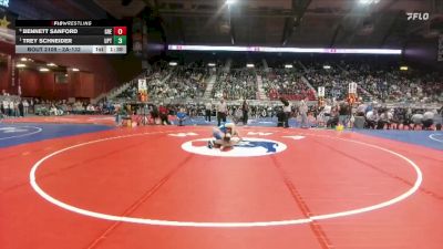 2A-132 lbs Quarterfinal - Trey Schneider, Upton vs Bennett Sanford, Greybull/Riverside