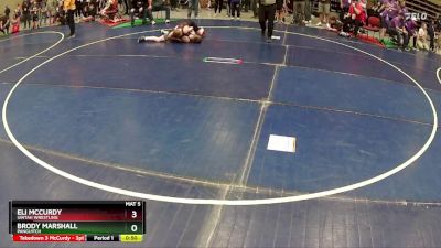 110 lbs Champ. Round 2 - Eli McCurdy, Uintah Wrestling vs Brody Marshall, Panguitch