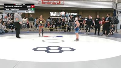 77 lbs Semis - Dawson Bittinger, Michigan Revolution Wrestling Club vs Kal Thompson, King Select Wrestling
