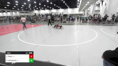 74 lbs Consi Of 4 - Jaxon Peck, Atc vs Paxton Valladolid, Silverback WC