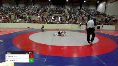 95 lbs Round Of 16 - Asher Wallin, Dendy Trained Wrestling vs Wyatt Thomas, Tift Wrestling Academy