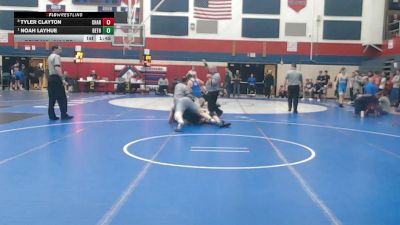215 lbs Quarterfinal - Tyler Clayton, Chartiers-Houston vs Noah Layhue, Bethlehem Center