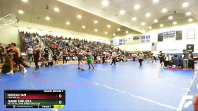 215 lbs Champ. Round 2 - Dustin Han, Lancers WC vs Isaiah Higuera, Victor Villains Wrestling Club