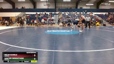 197 lbs Quarterfinal - Sawyer Dereszynski, Messiah vs Micah Kunkle, Messiah