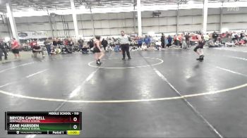 110 lbs Cons. Round 2 - Brycen Campbell, Heritage Middle School vs Zane Marsden, Heritage Middle School