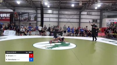 61 kg Consi Of 32 #1 - Braxton Brown, Dmv Rtc vs Nathaniel Genobana, Northern Illinois RTC