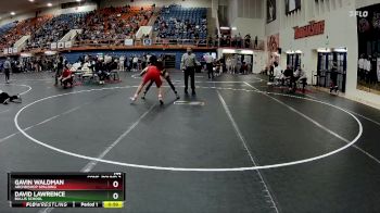 144 lbs Cons. Round 2 - Gavin Waldman, Archbishop Spalding vs David Lawrence, Bullis School