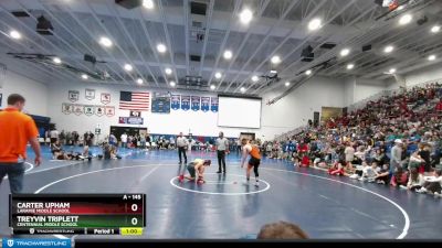 145 lbs Round 2 - Carter Upham, Laramie Middle School vs Treyvin Triplett, Centennial Middle School